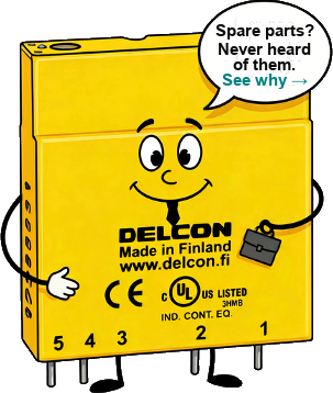 Delcon relay character saying: Spare parts? Never heard of them. See why